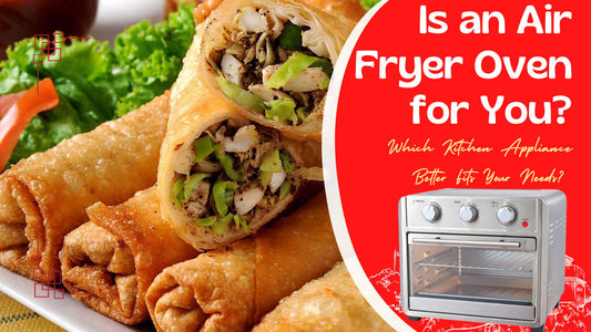 Advertisement for an air fryer convection oven asking the question; is it for you?