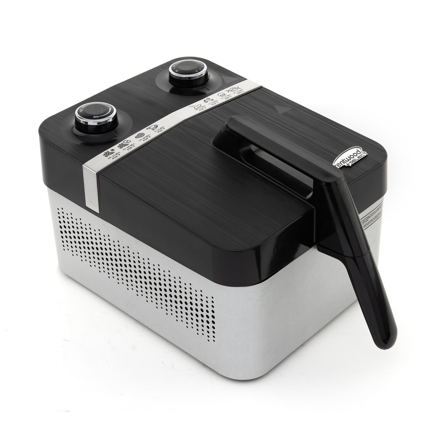 Brentwood Select 3.4 Quart Rapid Electric Air Fryer Stainless Steel with Cool Touch Basket and Timer.