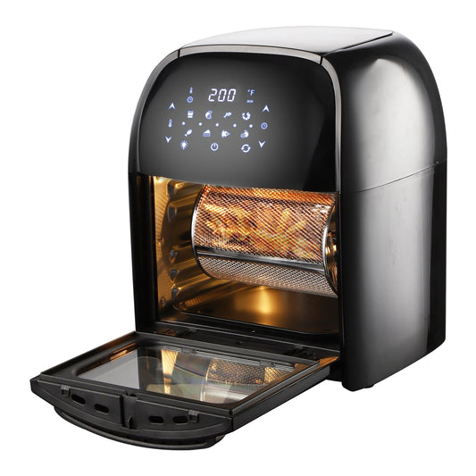 Supersonic National 3-In-1, 12 Qt Air Fryer with Rotisserie and Dehydrator, 1700W Power.

