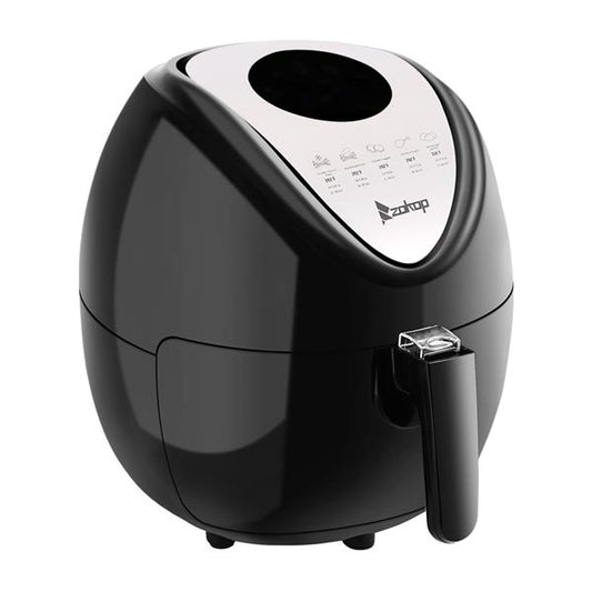 ZOKOP 5.3L Digital Air Fryer in black with touchscreen display and 7 cooking presets.

